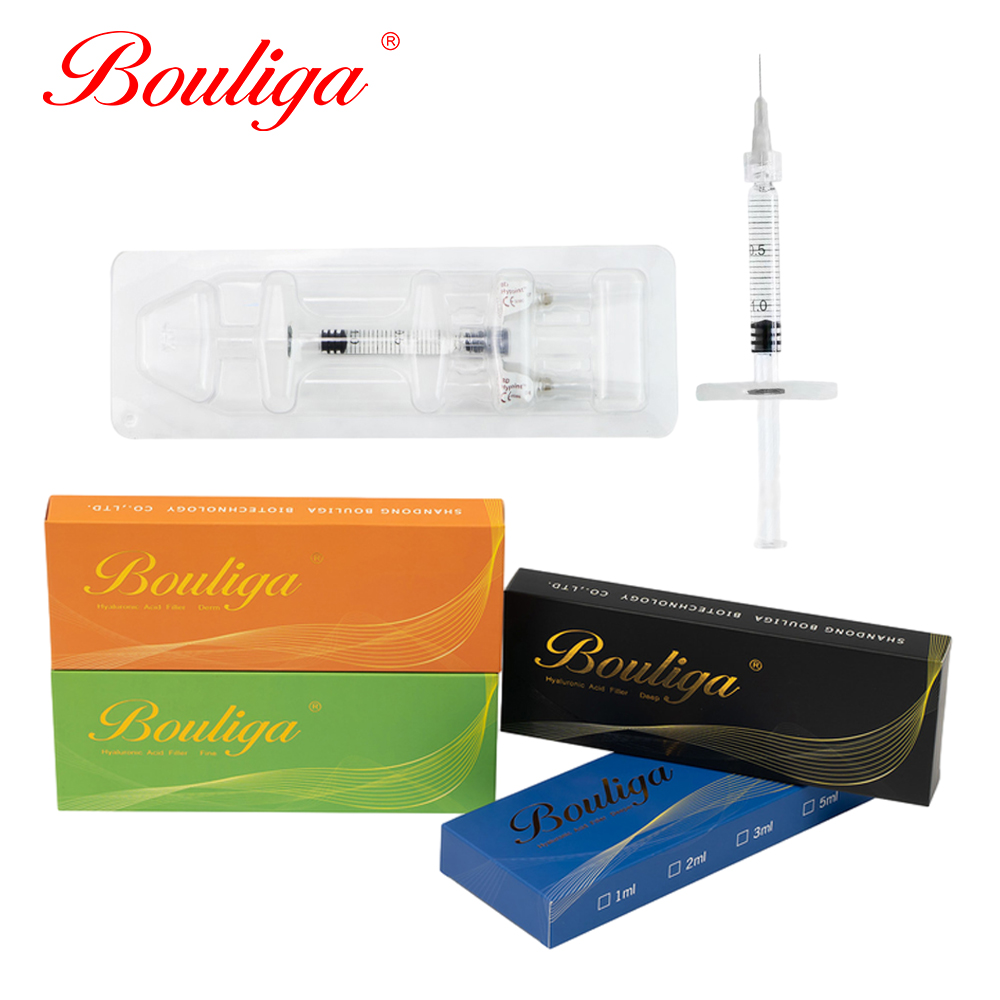 Bouliga 2ml Volume Филлер на 100% чистой гиалуроновой кислоты для борьбы с морщинами и складками на лице